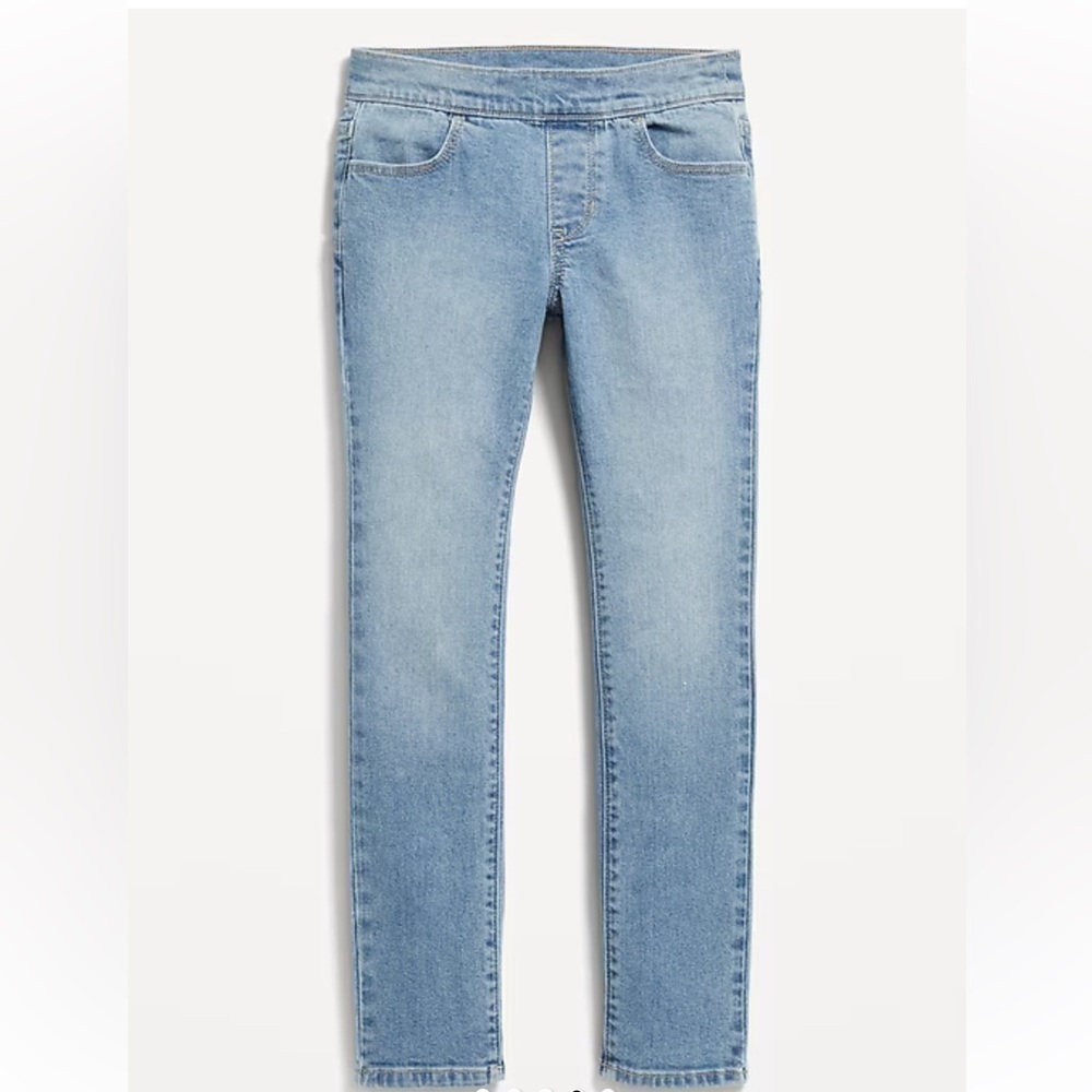 Old Navy 14 LONG Light Wash Women's Mid-Rise Denim Jeggings 14T pull-on Jeans